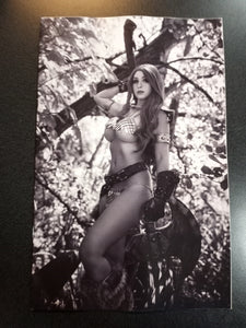 Red Sonja the Superpowers #1 11 Copy Cosplay Black and White Virgin Foc